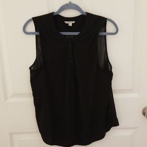 American Eagle Sleeveless Sheer Back Blouse